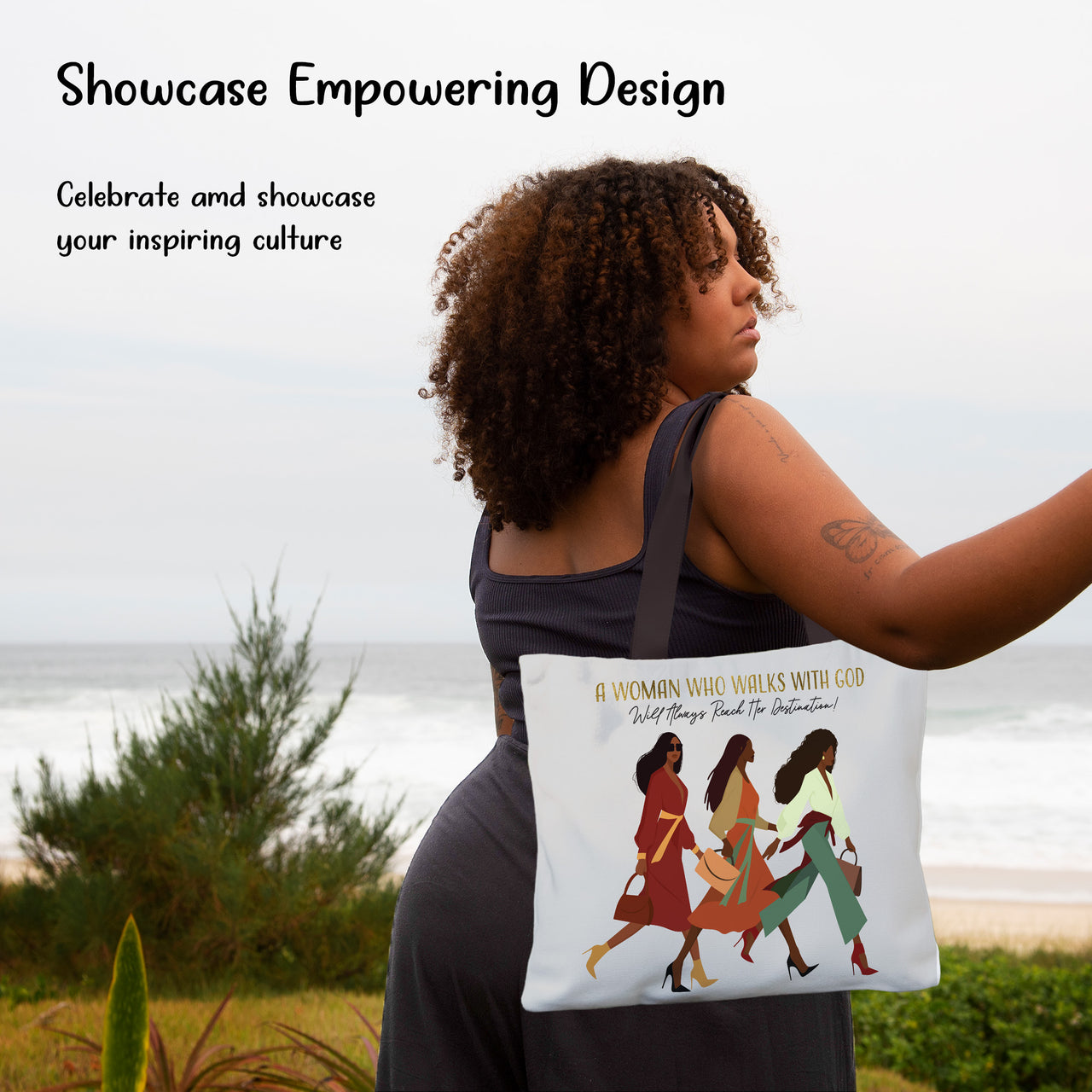 Woman with God Canvas Bag