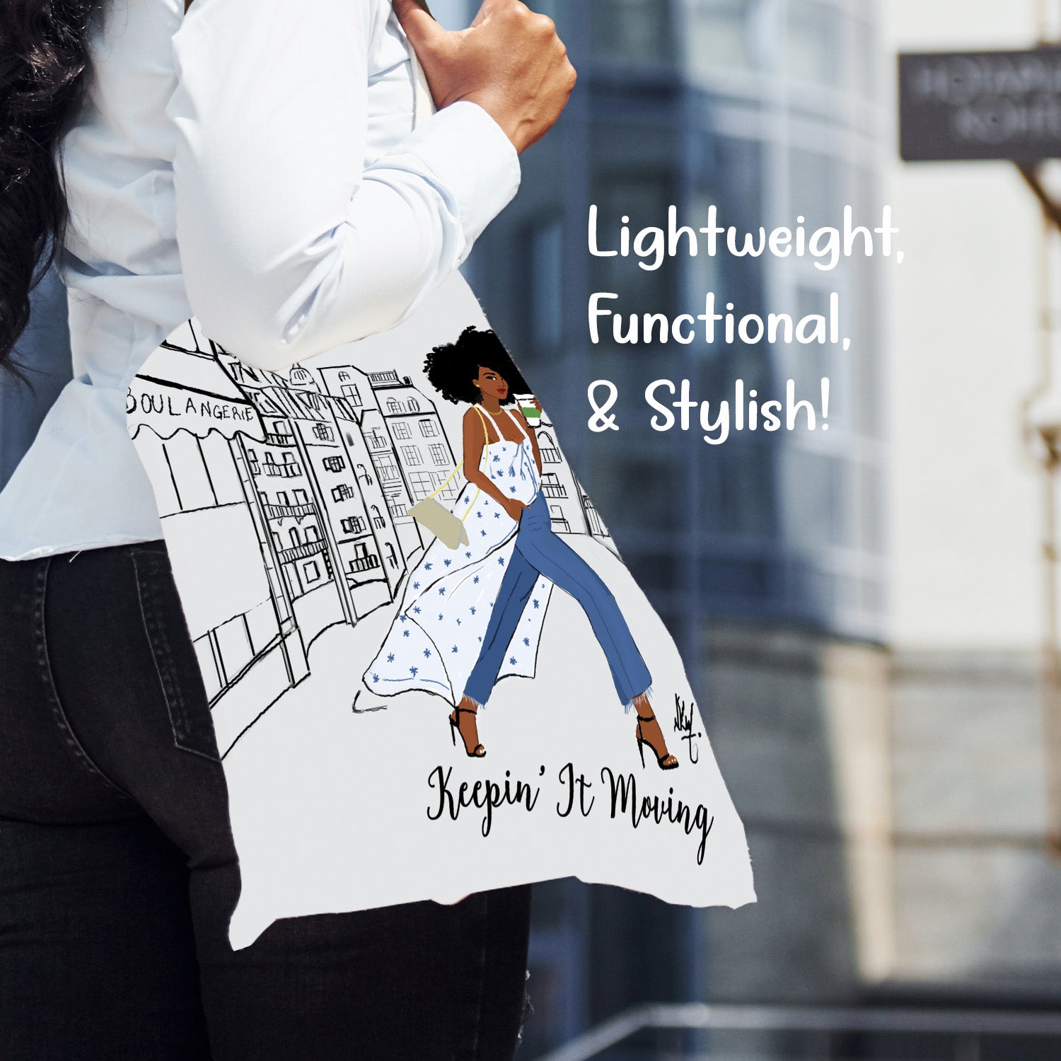 Keepin It Moving Canvas Bag