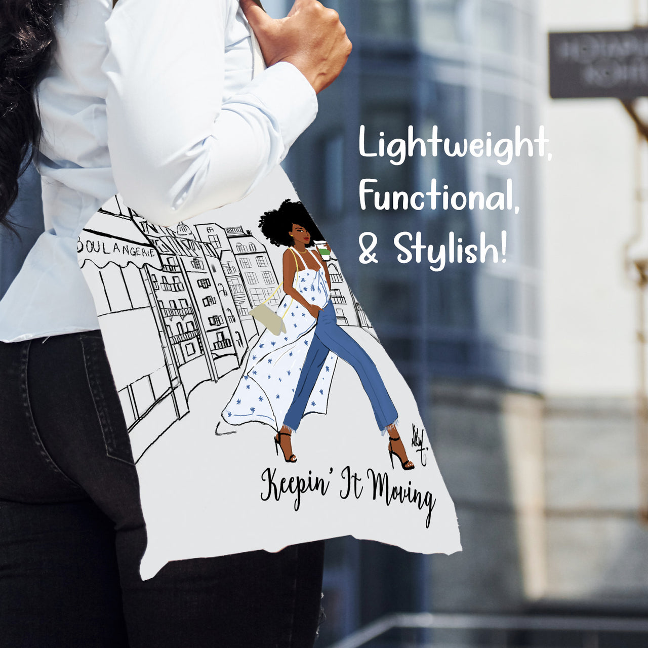 Keepin It Moving Canvas Bag