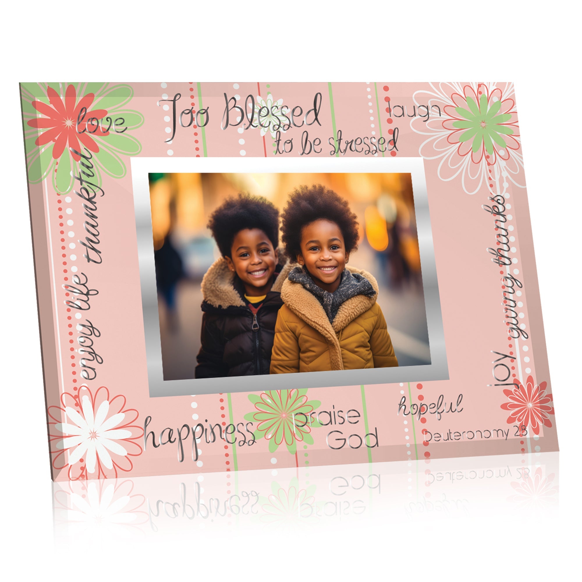 GLASS PHOTO FRAME - TOO  BLESSED
