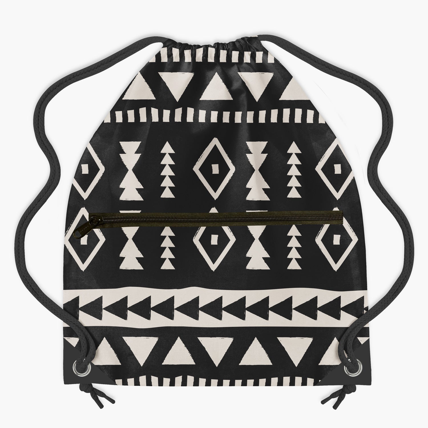 Mudcloth Drawstring Backpack