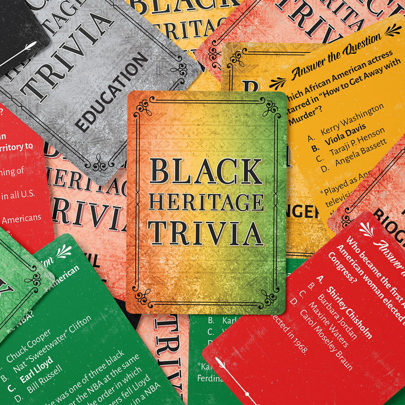 Black Heritage Trivia Game Cards