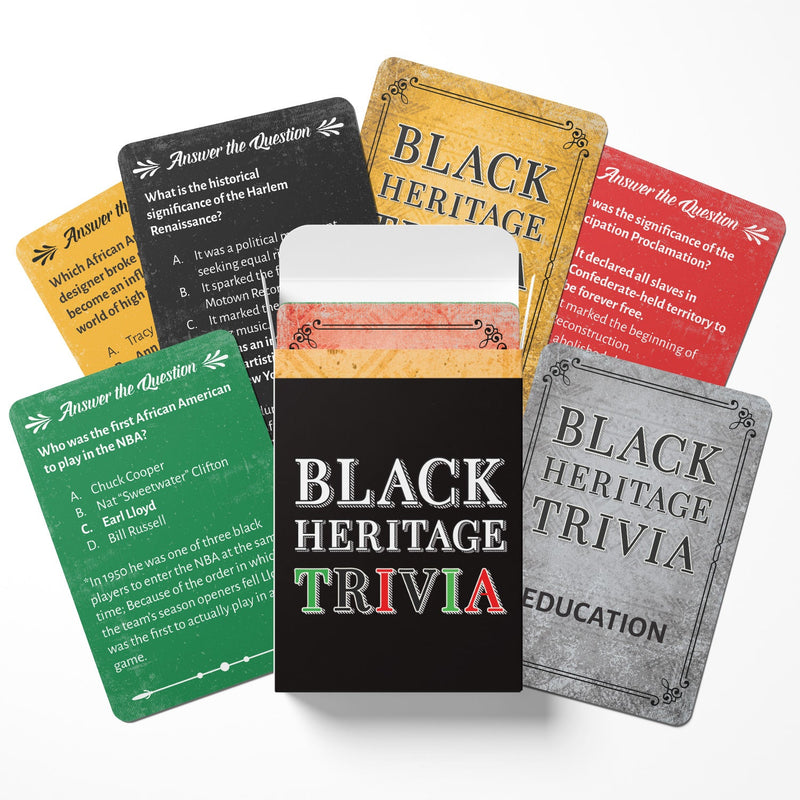 Black Heritage Trivia Game Cards