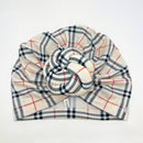 Hair Turban (Off White Plaid)