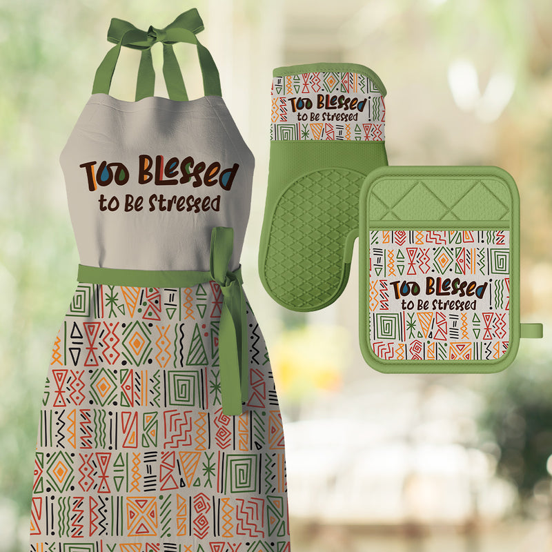 Too Blessed to Be Stressed Apron