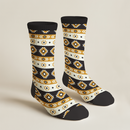 Kuba Black Patterned Men Socks