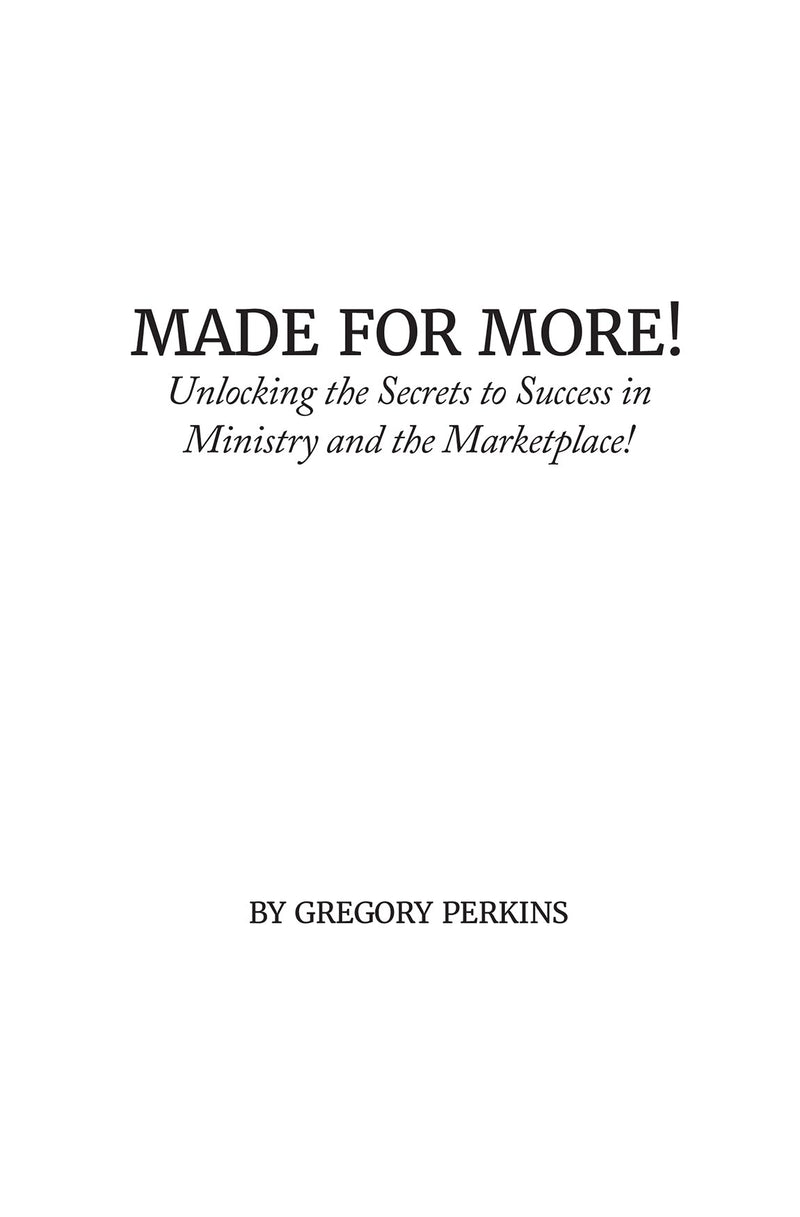 Made For More Book AVAILABLE MARCH 1ST!