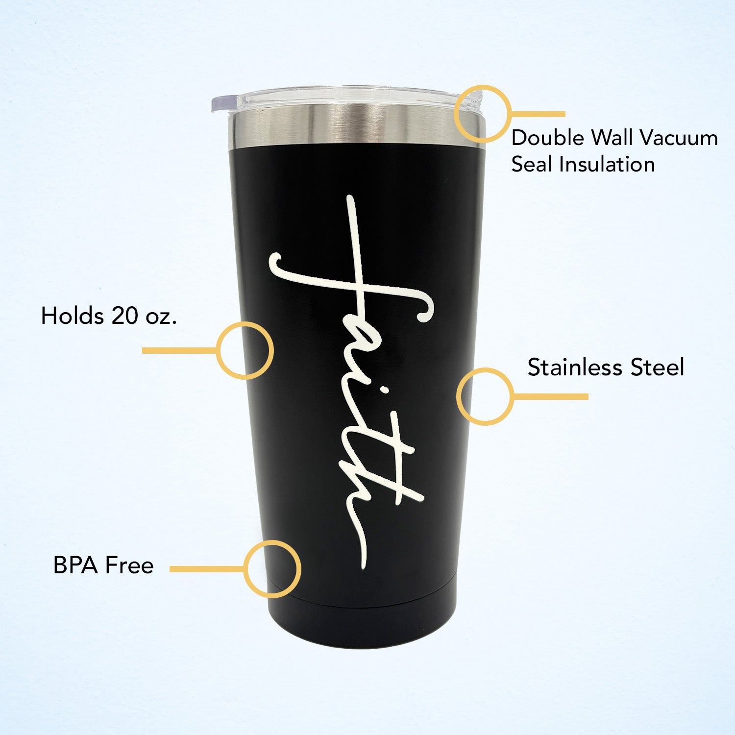 Faith Small Tumbler (Black)