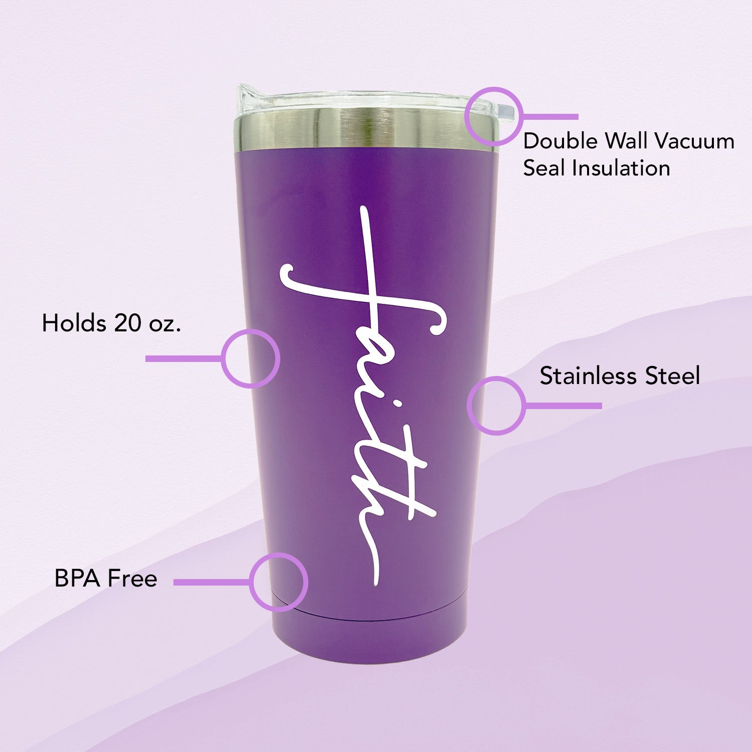 Faith Small Tumbler (Purple)