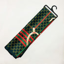 Satin Scarf (Red/Blue Chain - Black)