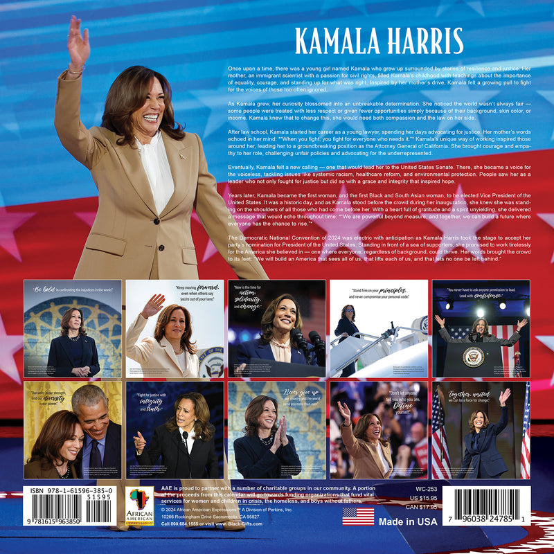 COMING SOON! 2025 Kamala Harris Wall Calendar