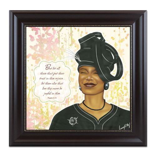 VIRTUOUS WOMAN BLACK W/ROSE (PSALM 511)