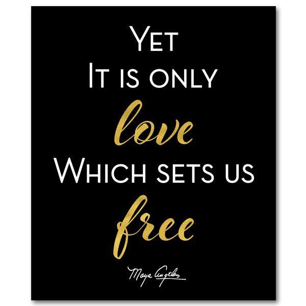 LOVE SETS US FREE WALL PLAQUE