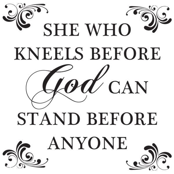 SHE WHO KNEELS WALL ART DECAL