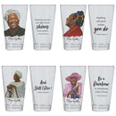 DRINKING GLASS SET 5 - MAYA ANGELOU