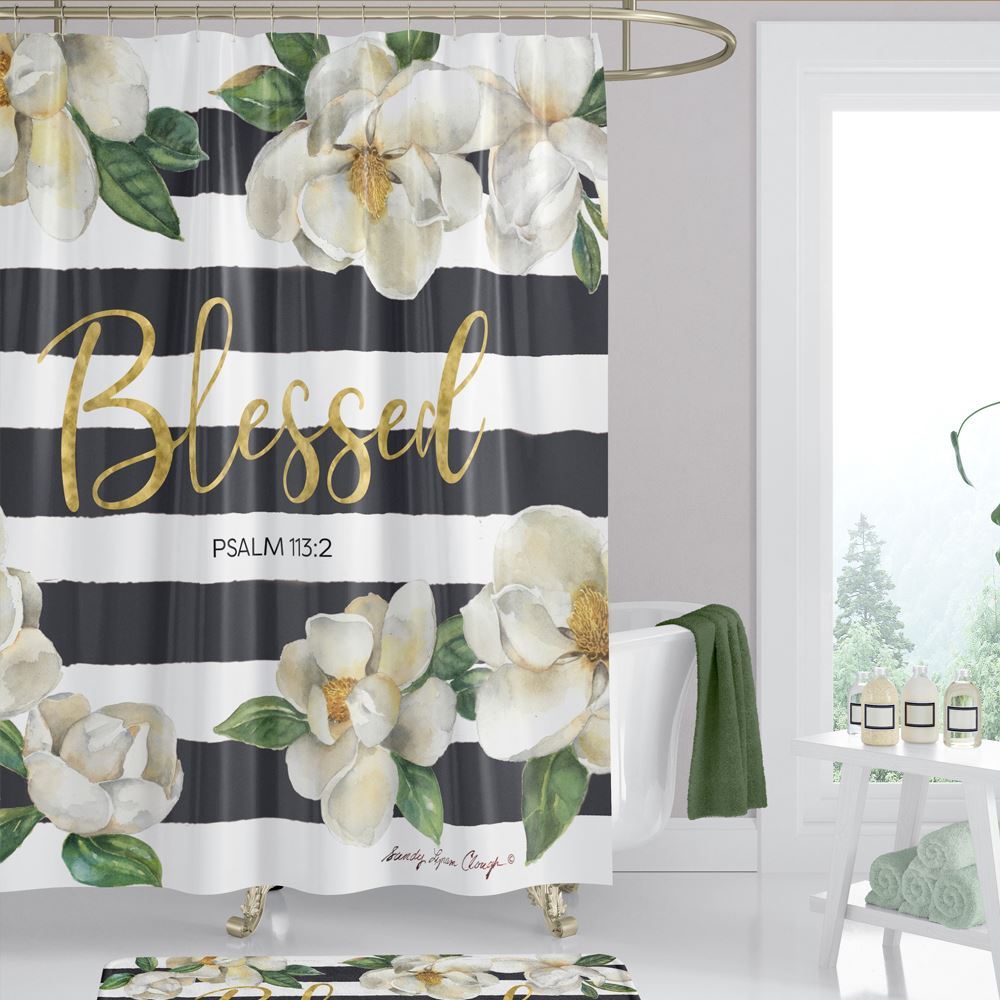 BLESSED MAGNOLIA SHOWER CURTAIN
