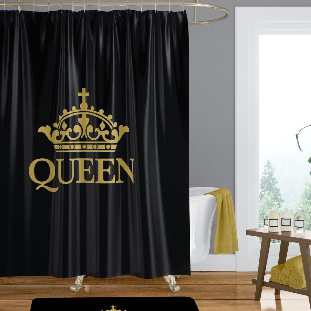 BLACK QUEEN SHOWER CURTAIN
