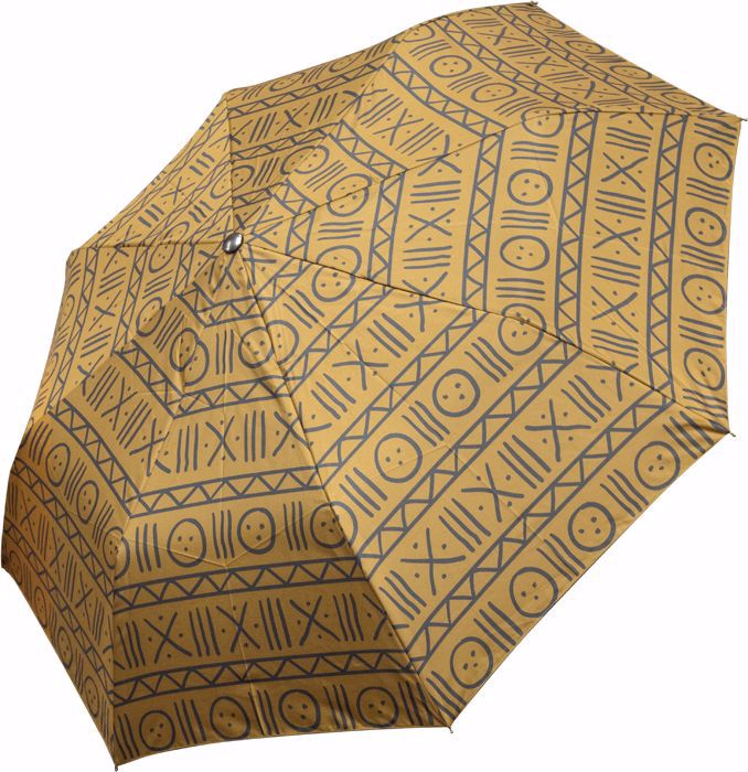 BROWN MUDCLOTH UMBRELLA