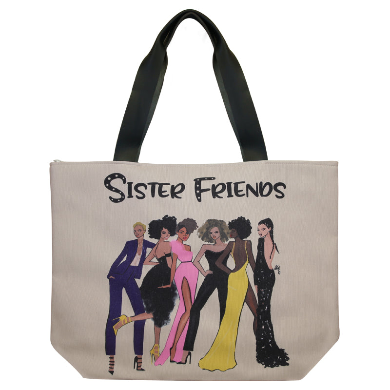 SISTER FRIENDS 2 CANVAS HANDBAG