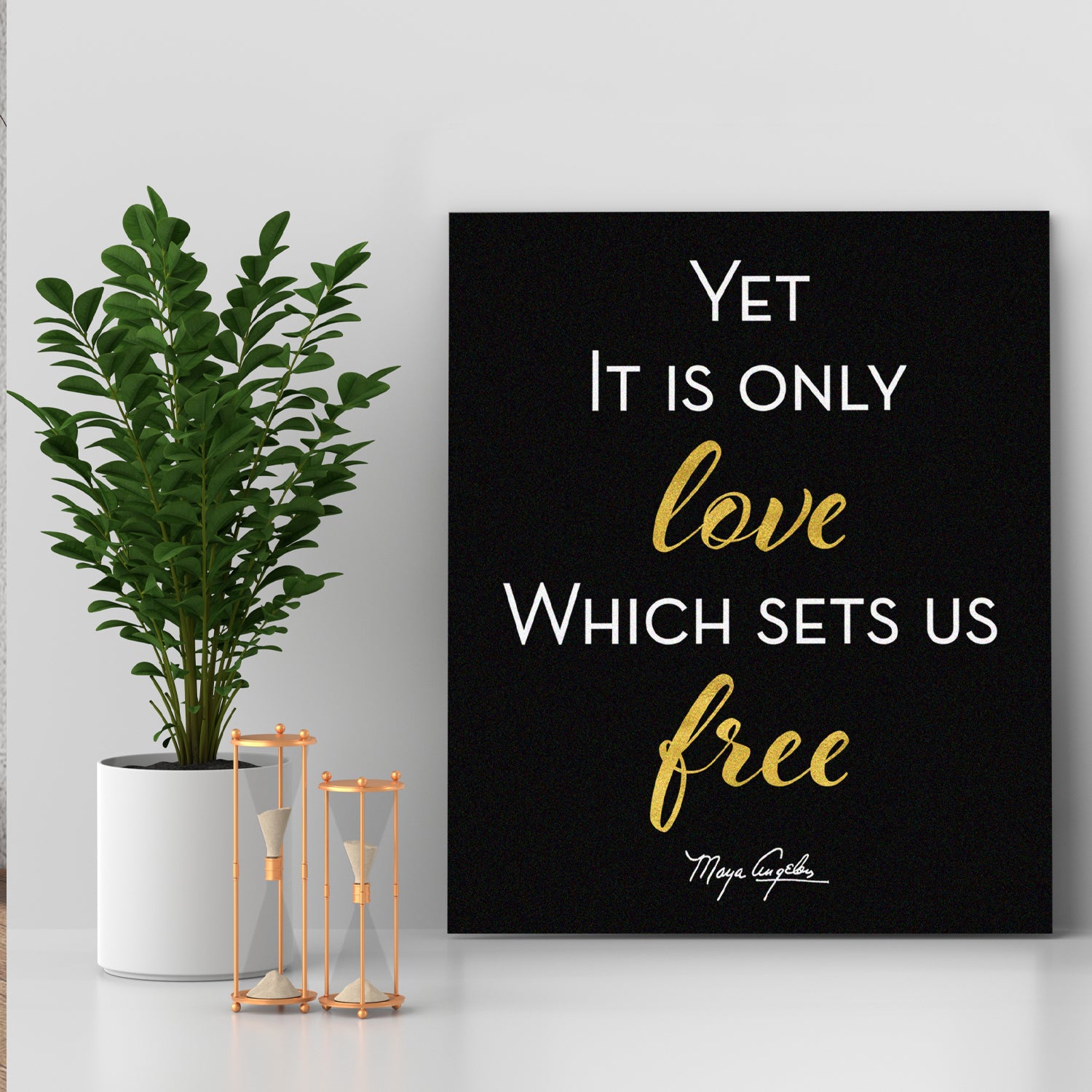 LOVE SETS US FREE WALL PLAQUE