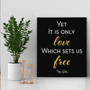 LOVE SETS US FREE WALL PLAQUE