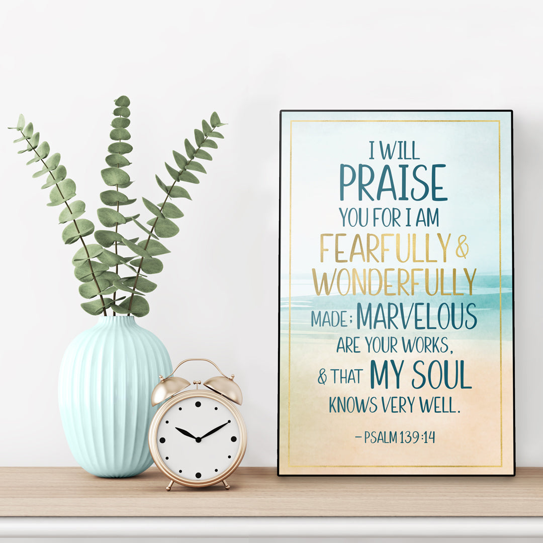 WONDERFULLY MADE WALL PLAQUE