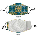 BLUE/YELLOW MUDCLOTH FACE MASK