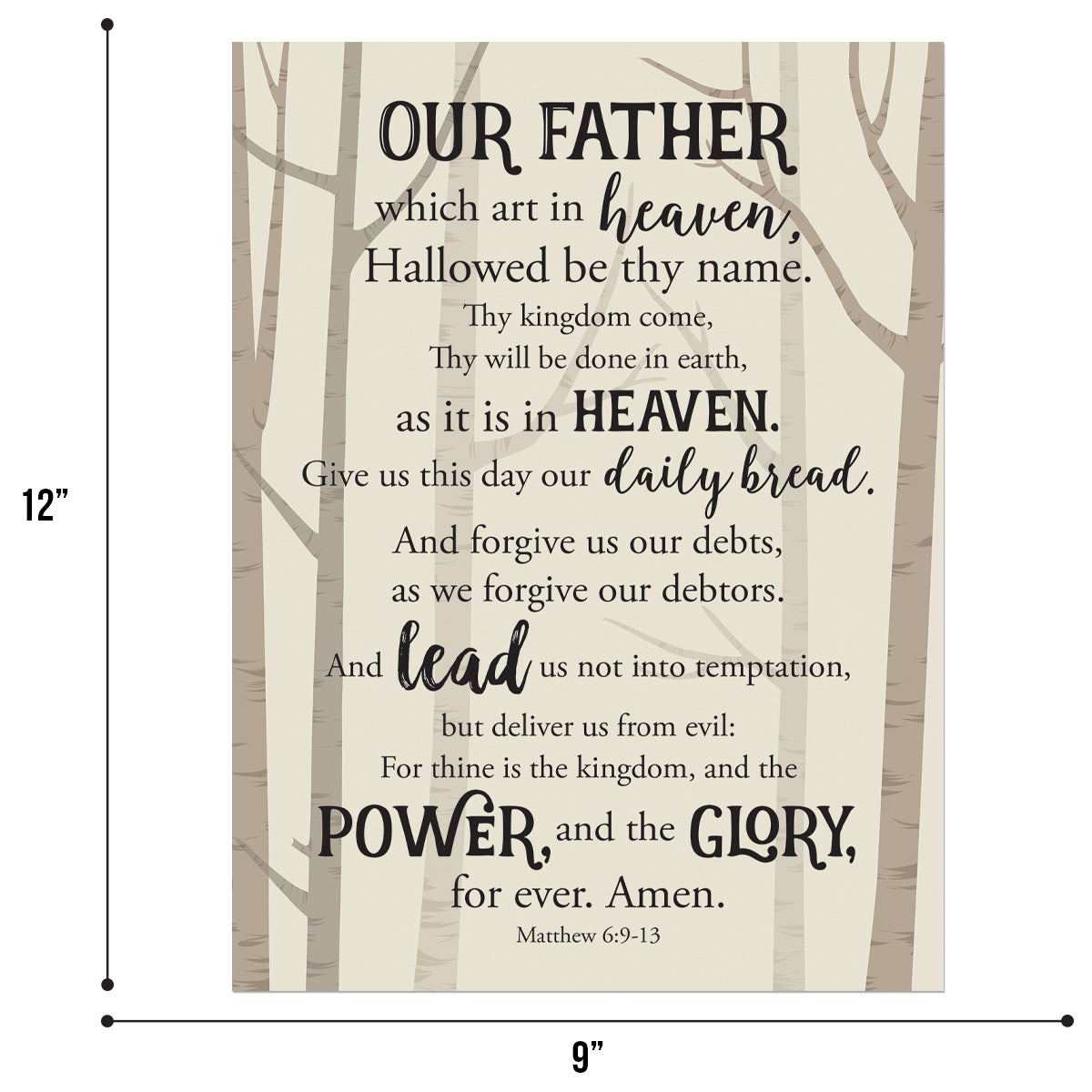LORDS PRAYER WALL PLAQUE