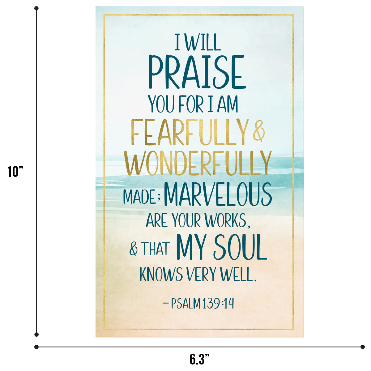 WONDERFULLY MADE WALL PLAQUE