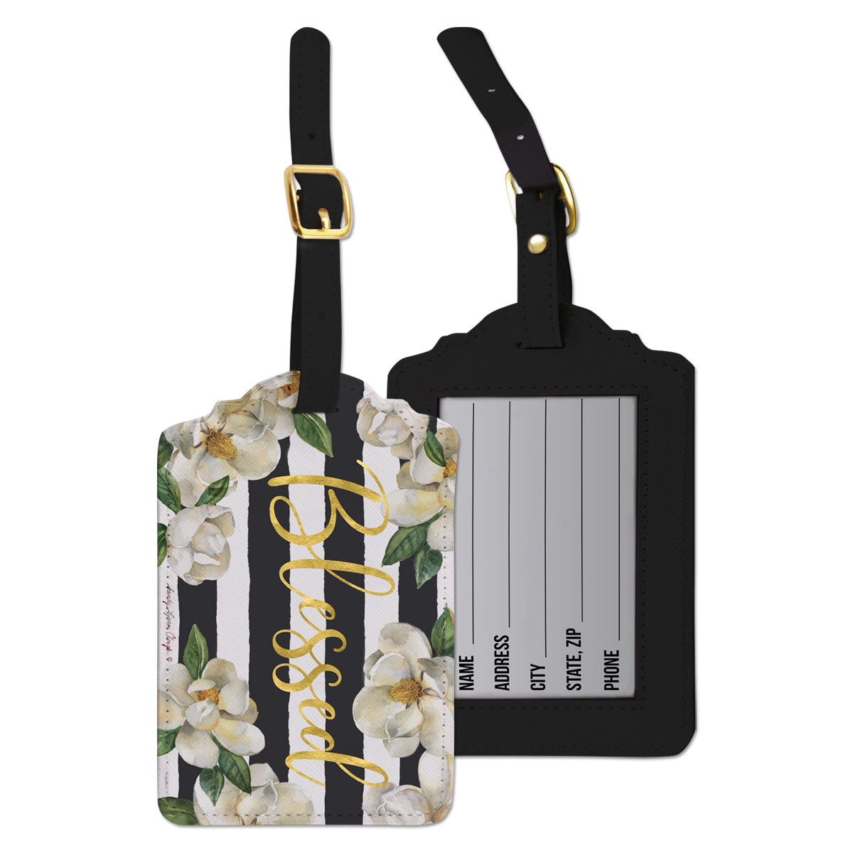 BLESSED MAGNOLIA LUGGAGE TAG SET