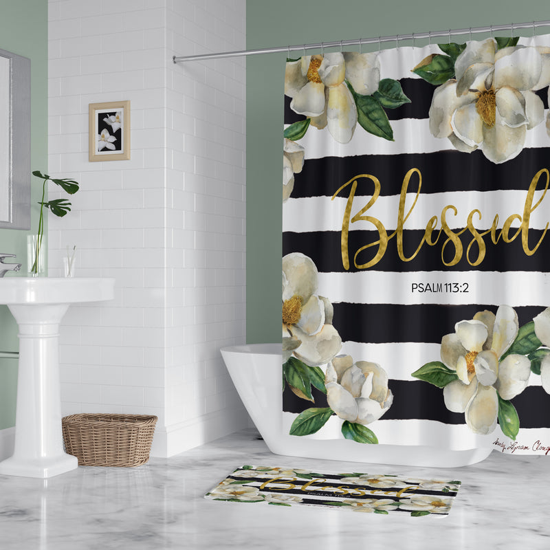 BLESSED MAGNOLIA SHOWER CURTAIN