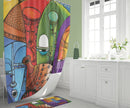 JAZZ MASKS SHOWER CURTAIN