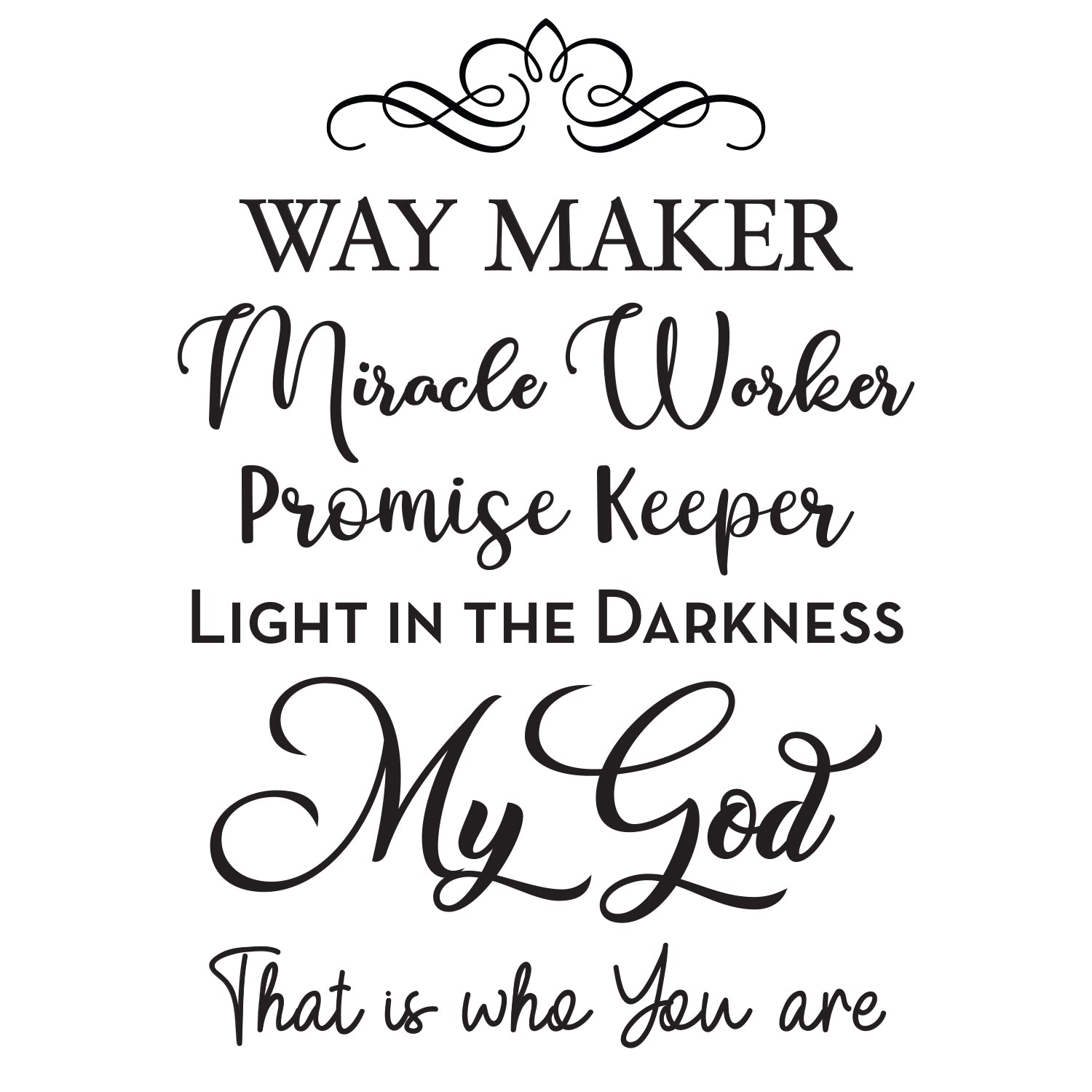 WAY MAKER WALL DECAL